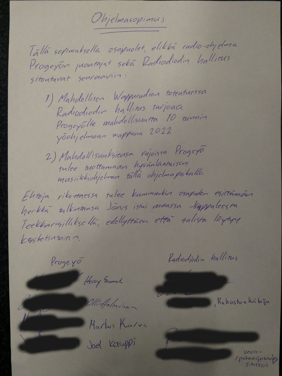 tehtiin silee tymästi